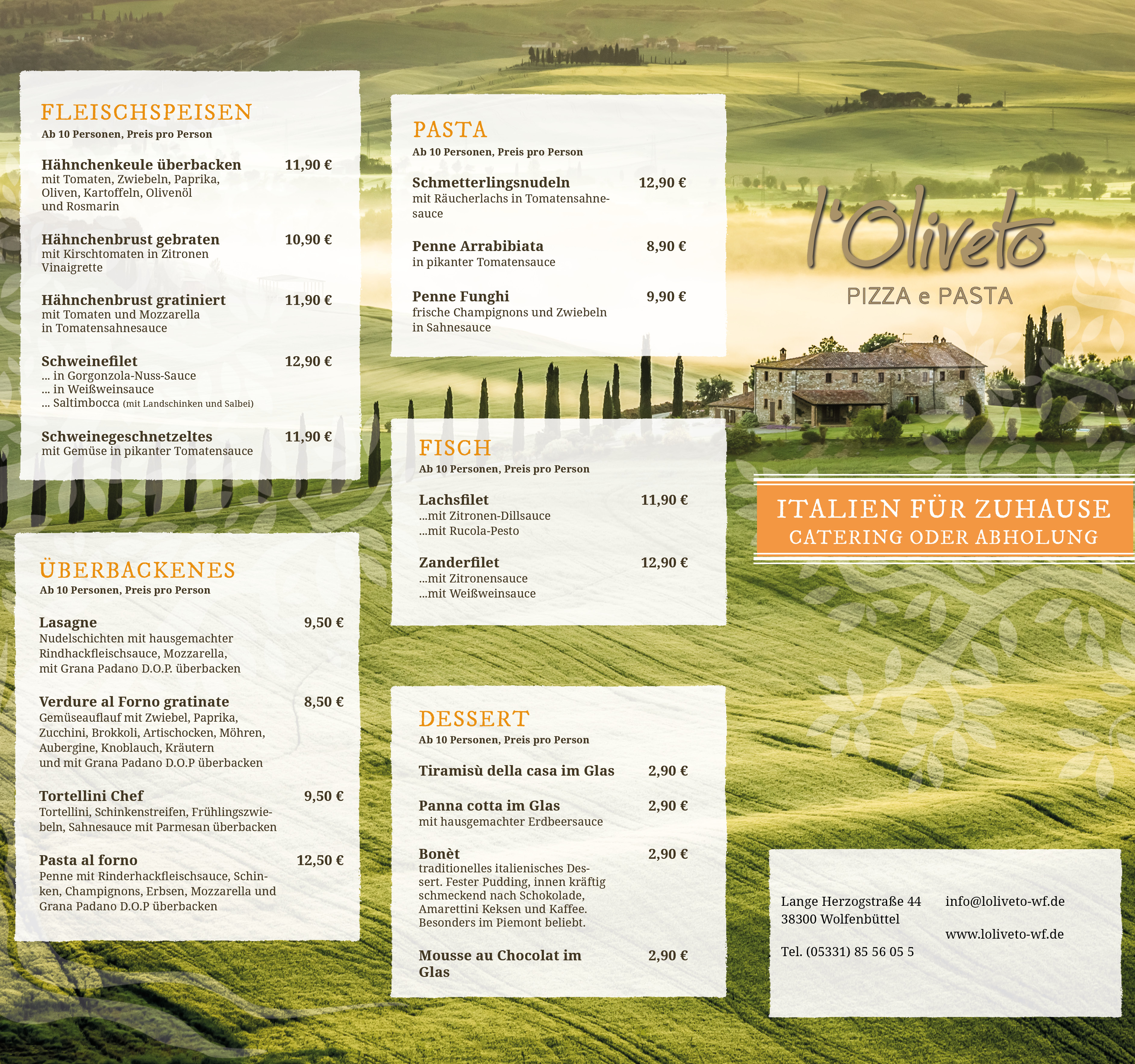 Internetseite Catering loliveto 2025