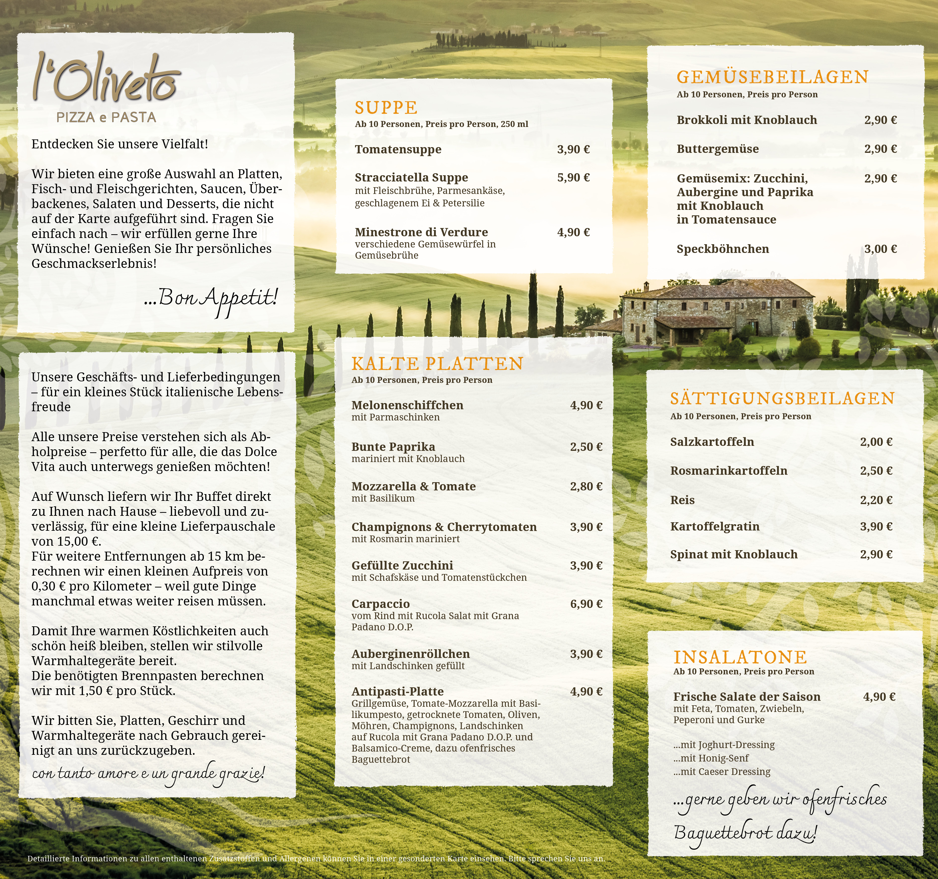 Internetseite Catering loliveto 20252